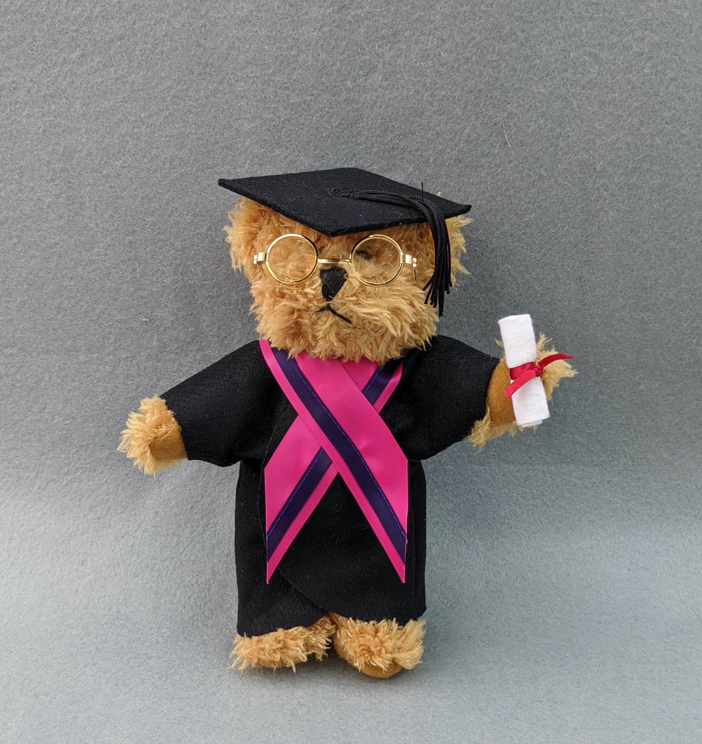 Glass graduation shop teddy bear